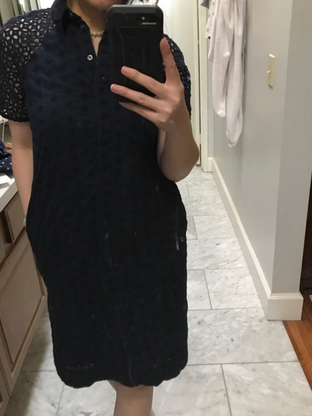Jcrew NEW Elegant Navy Blue embroidered Women's Dress